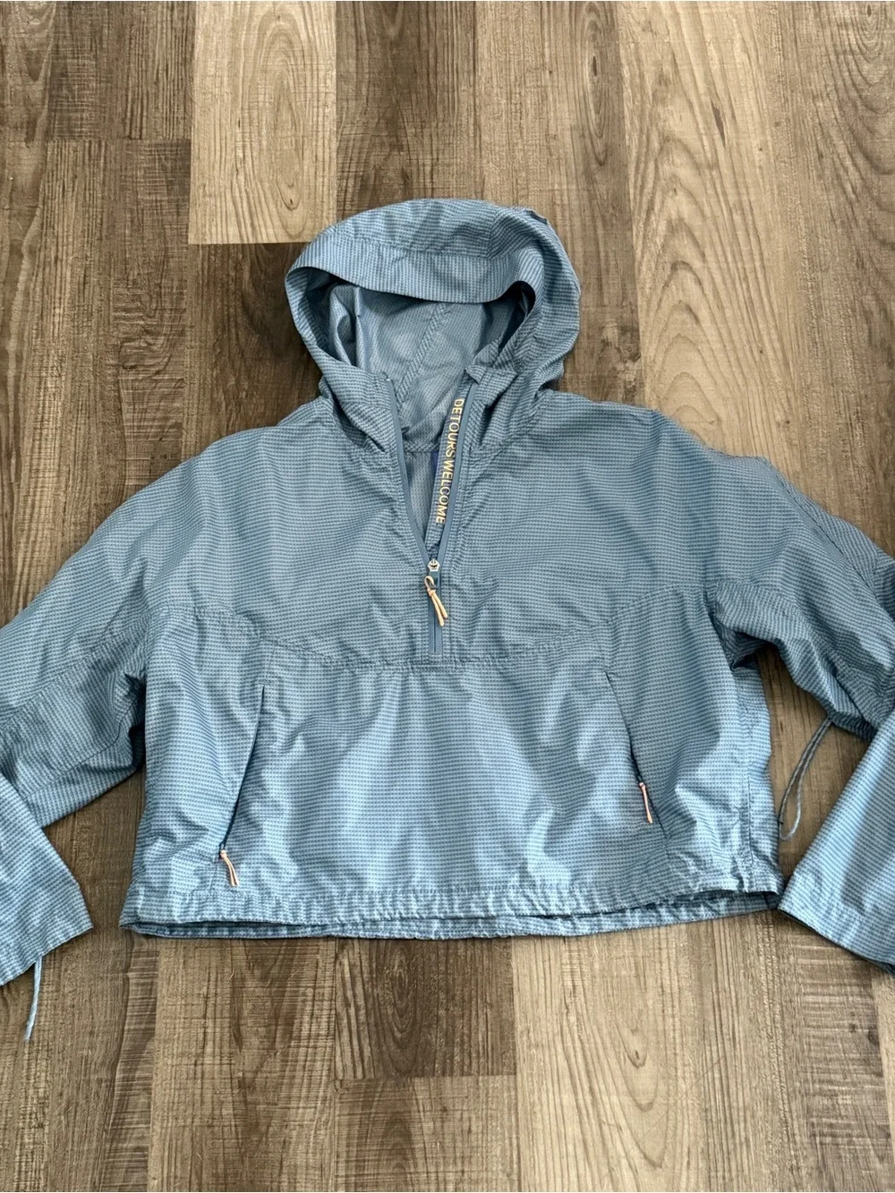 Lululemon Cinch-Back Half-Zip Hiking Pullover Utility Blue sz 6